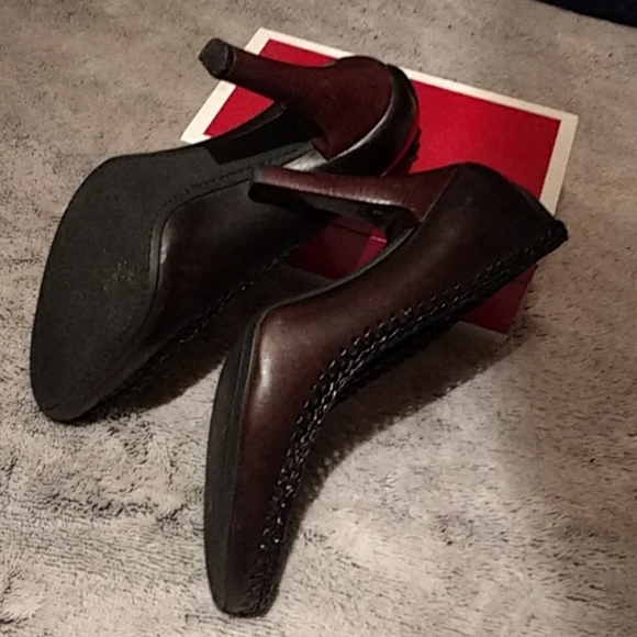 Authentic Burberry high heel brown leather/straw - Picture 2 of 8